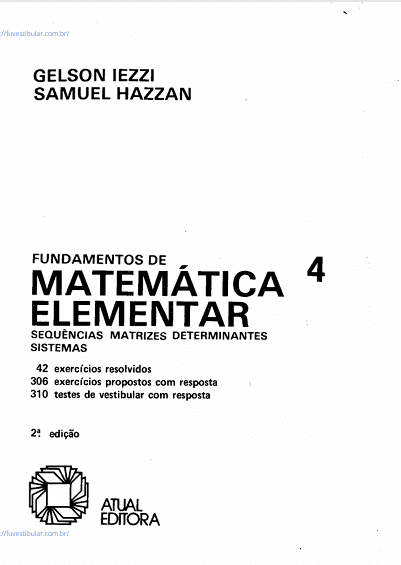 Capa de Fundamendos da matematica Elementar_04_(Sequencias,Matrizes e Determinantes de Sistemas)