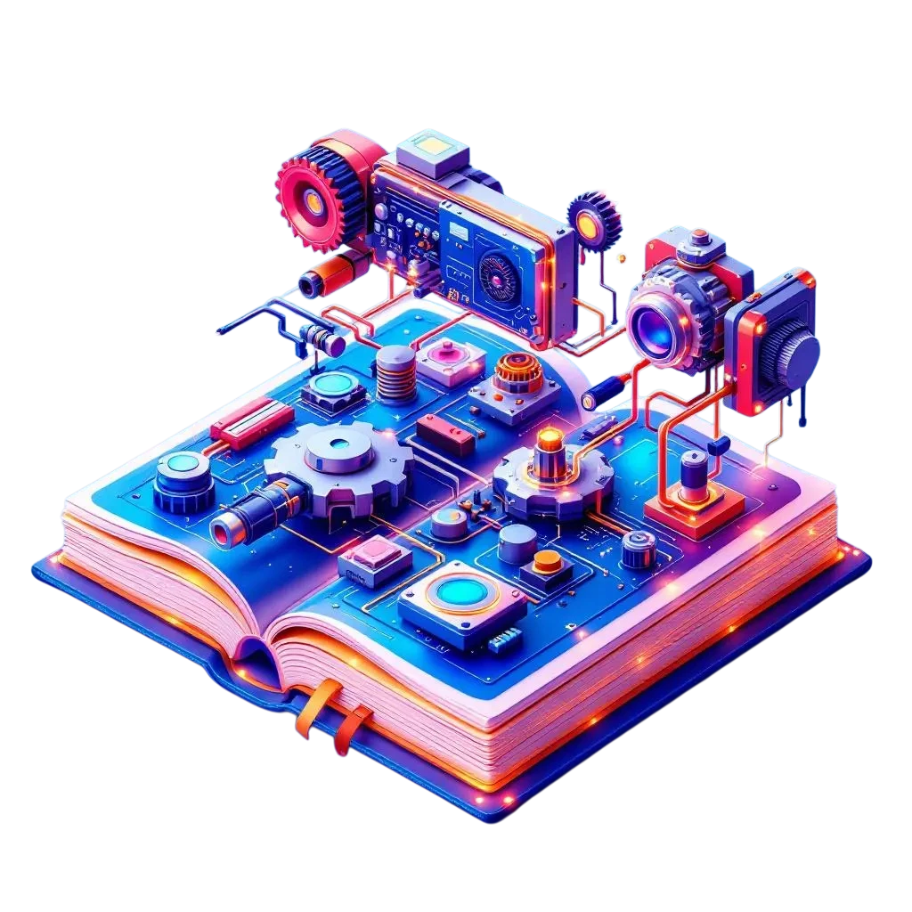 Imagem lateral de Edinel operando robô