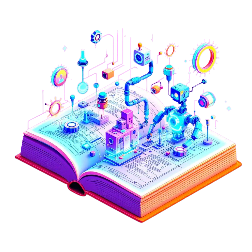 Imagem lateral de Edinel operando robô